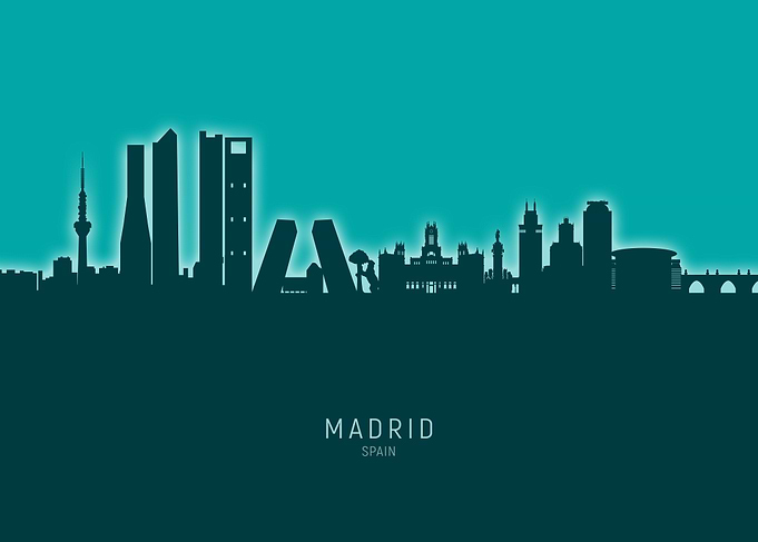 Madrid Skyline Spain