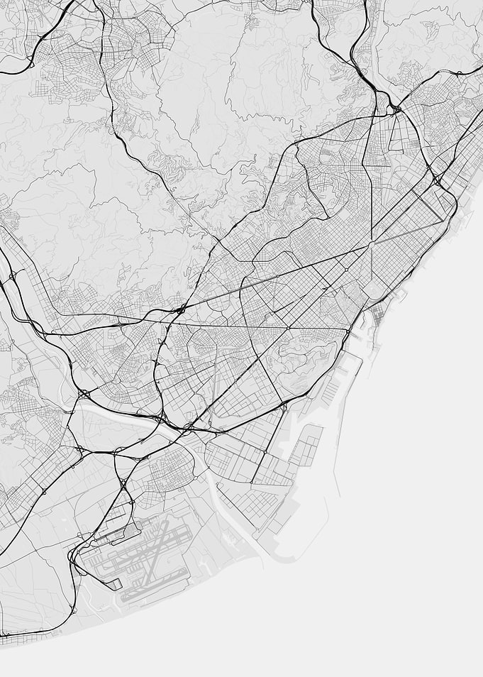 Barcelona Spain Map