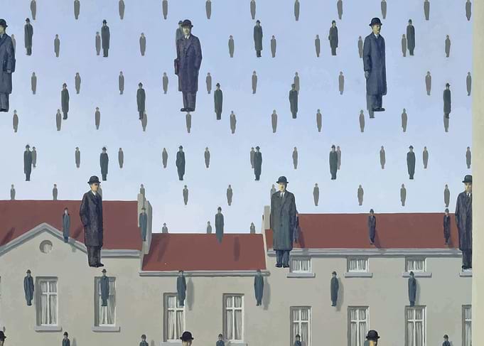 Rene Magritte Golconda