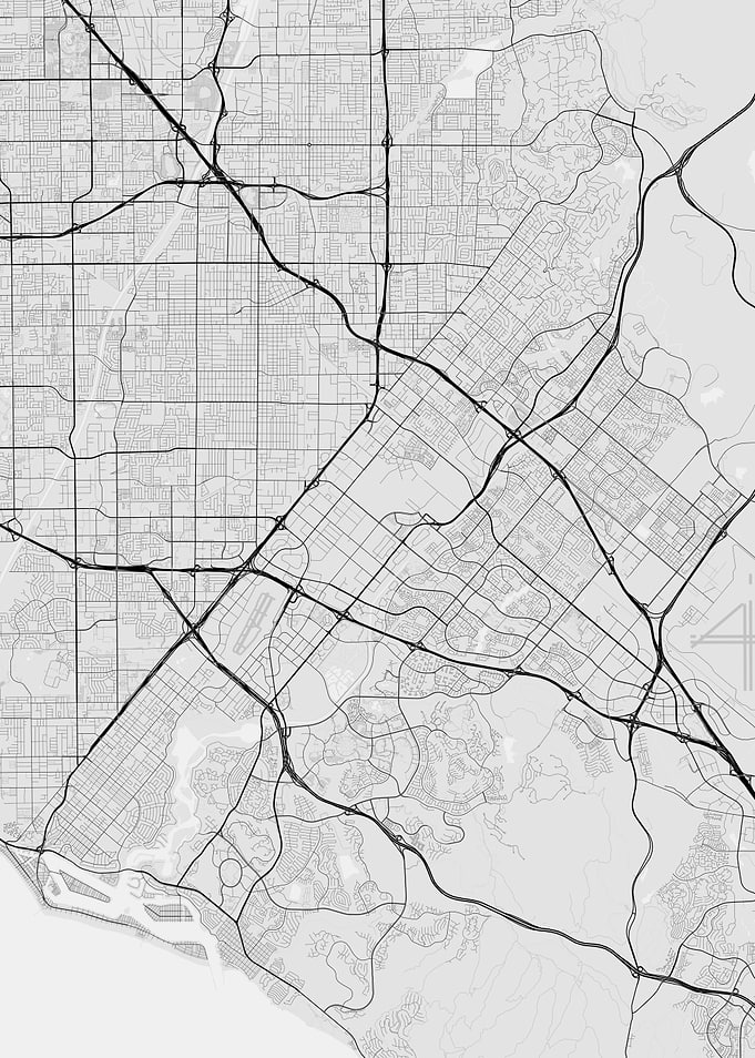 Irvine USA Map
