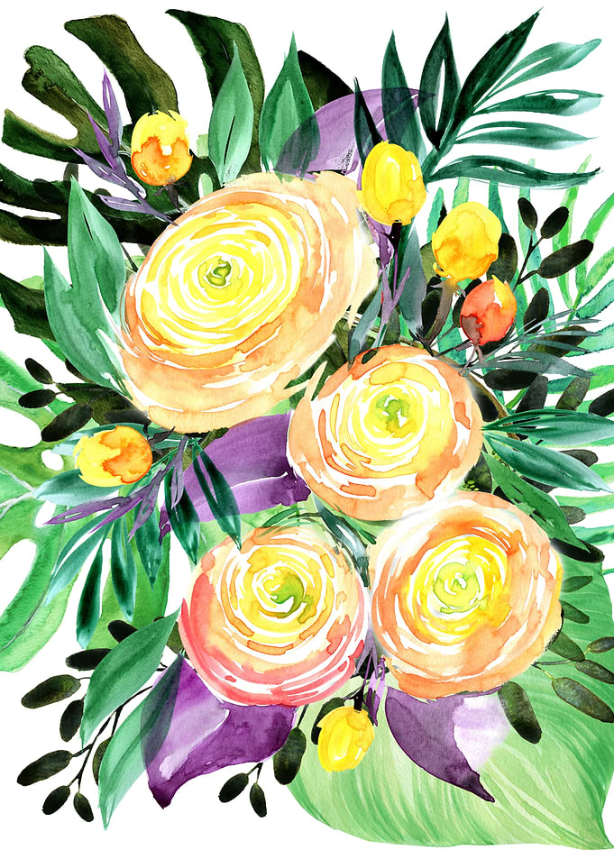 Tropical ranunculus