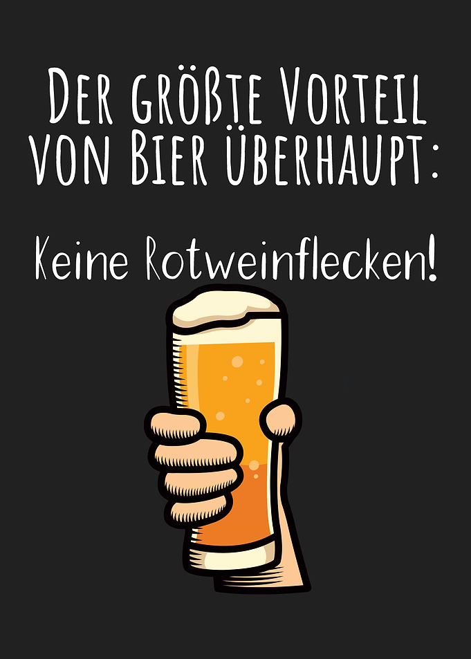 Bier keine Rotweinflecken