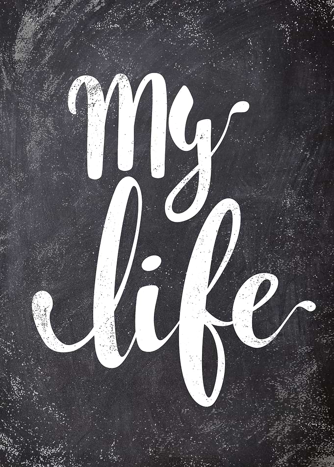my life chalk text art