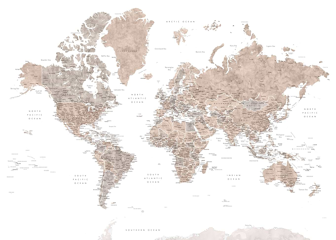 Neutral world map Abey