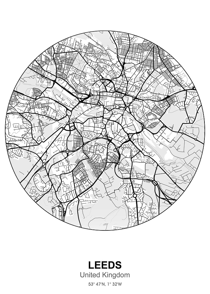 leeds circle map white