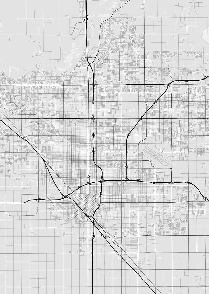 Fresno USA Map