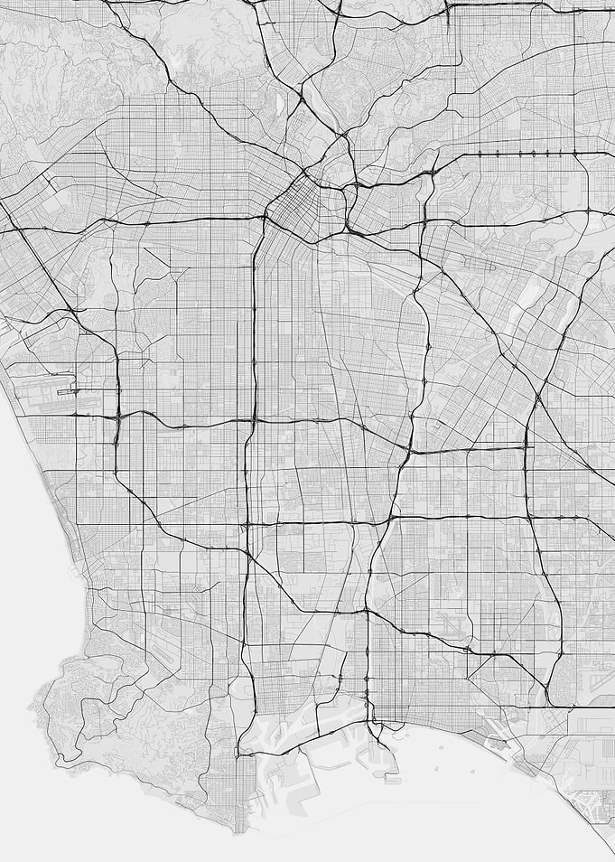 Los Angeles USA Map