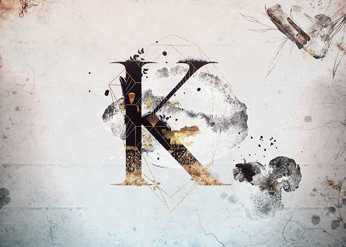 K Floral Love Letter