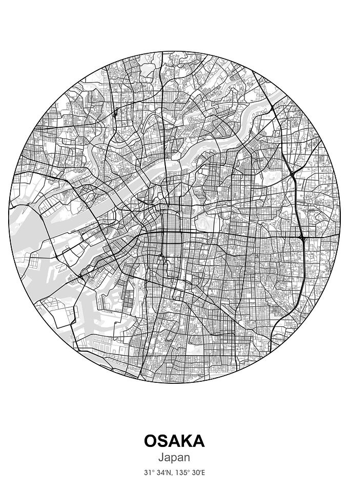 osaka circle map white