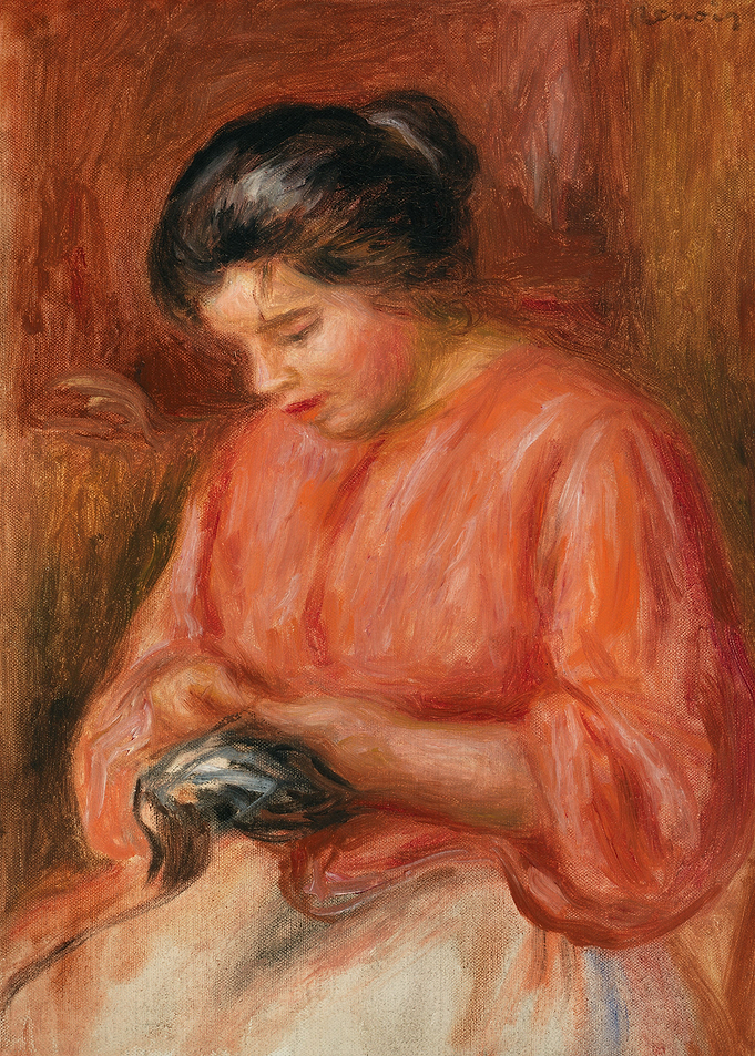 Girl Darning
