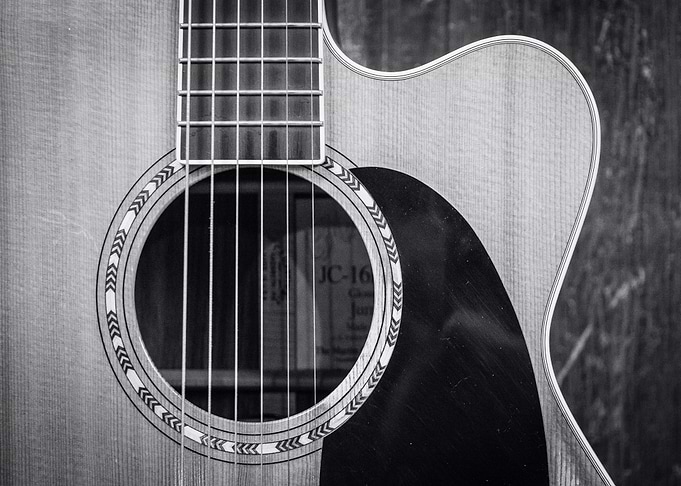 greyscale guitar