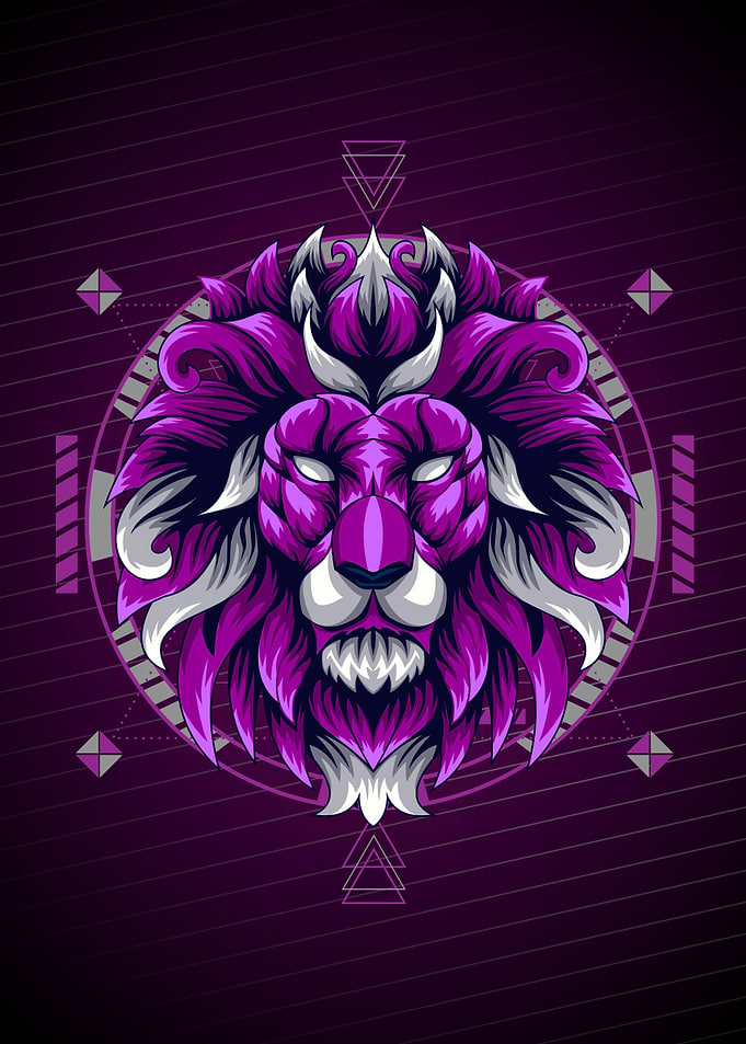 LION DARK HEAD
