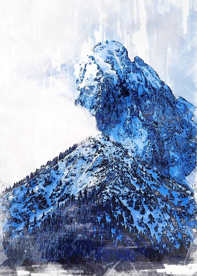 German Snowy Mountain