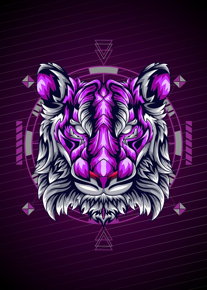 ANGRY TIGER HEAD