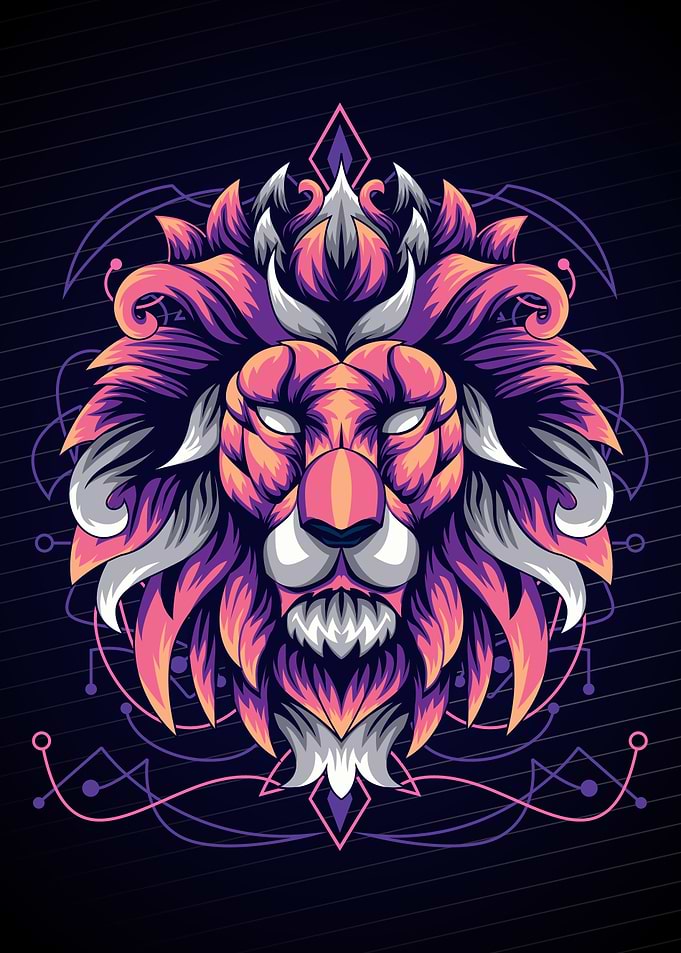 LEO HEAD GEOMETRIC