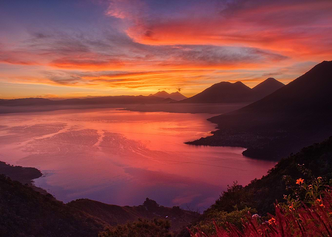 Sunrise at lake