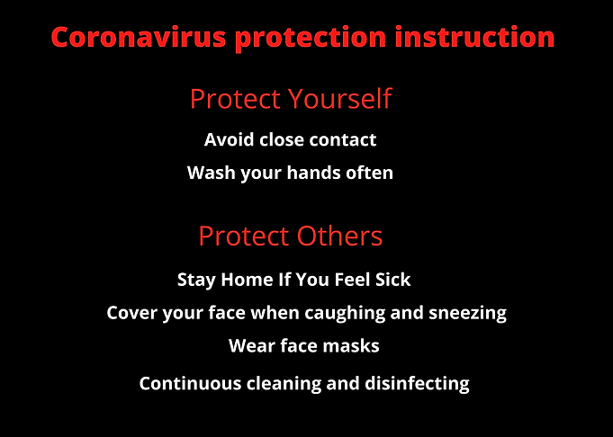 coronavirus instructions