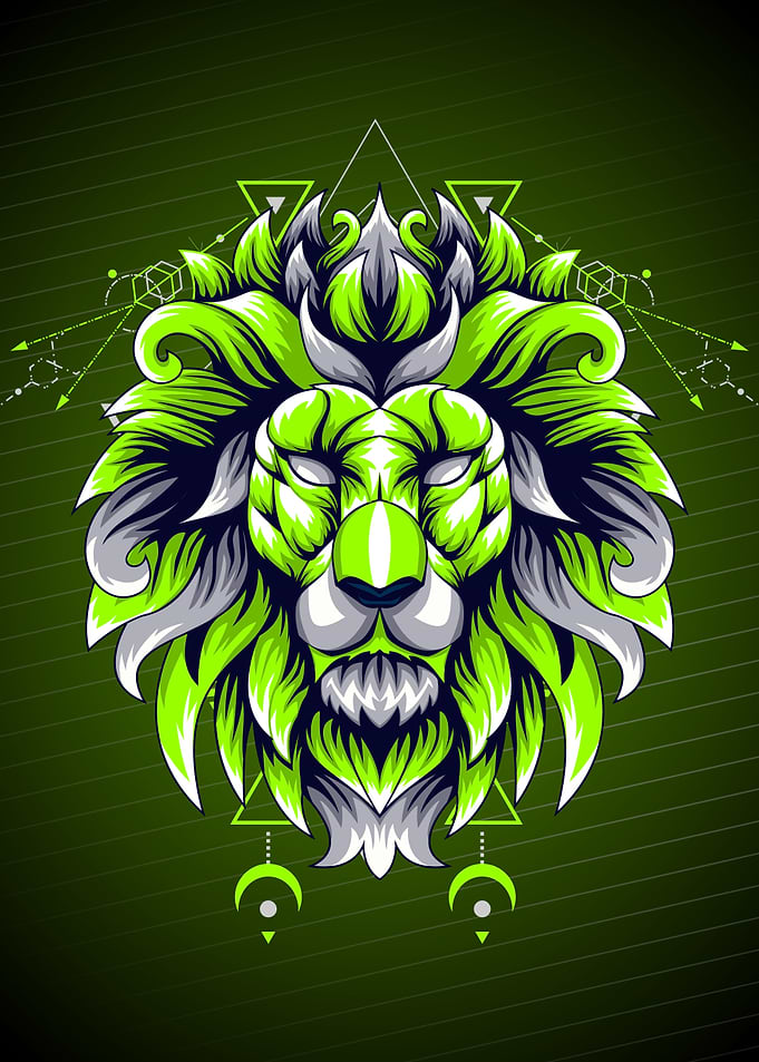 LEO HEAD GEOMETRIC