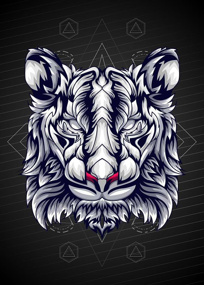 WHITE TIGER HEAD