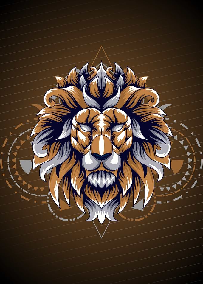 LEO HEAD GEOMETRIC
