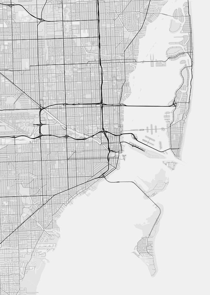Miami USA Map