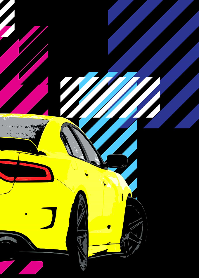 Minimalist Yellow Car