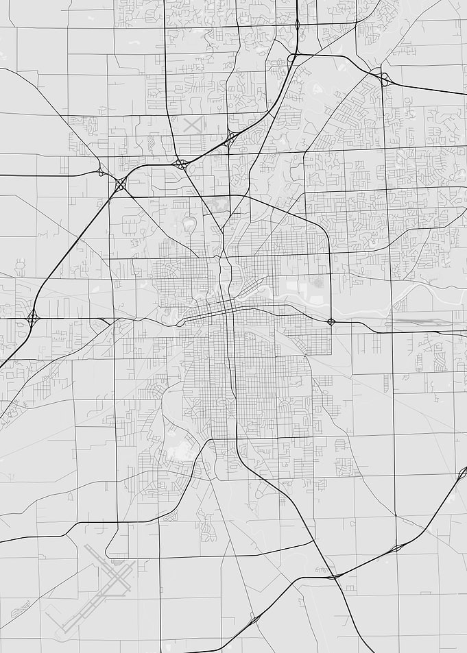 Fort Wayne USA Map