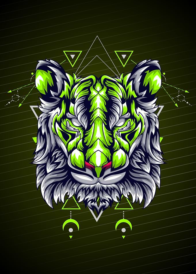 ABSTRACT TIGER HEAD