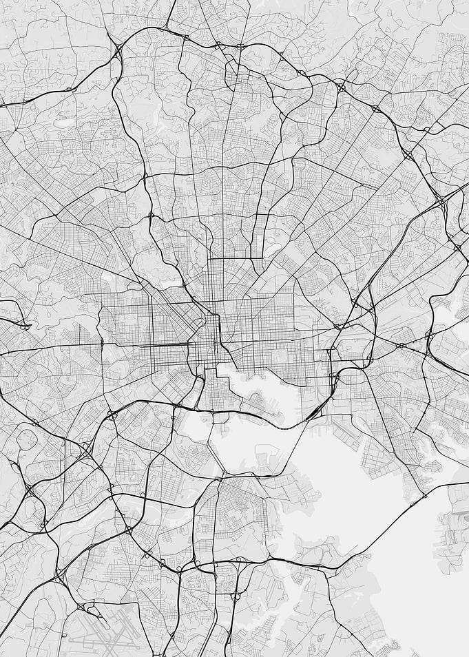 Baltimore USA Map