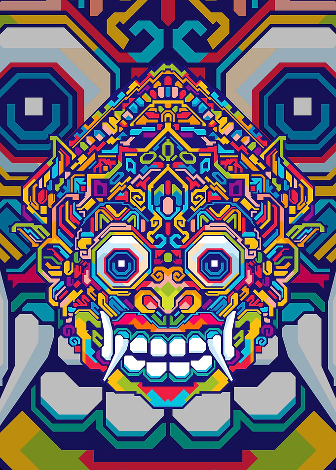BARONG MASK ILLUSTRATION