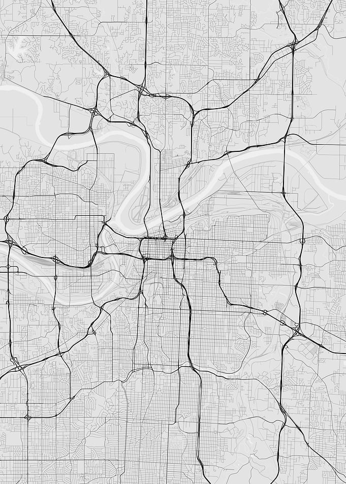 Kansas City USA Map