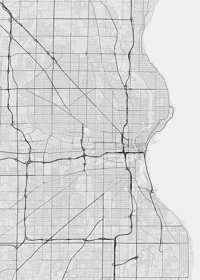 Milwaukee USA Map