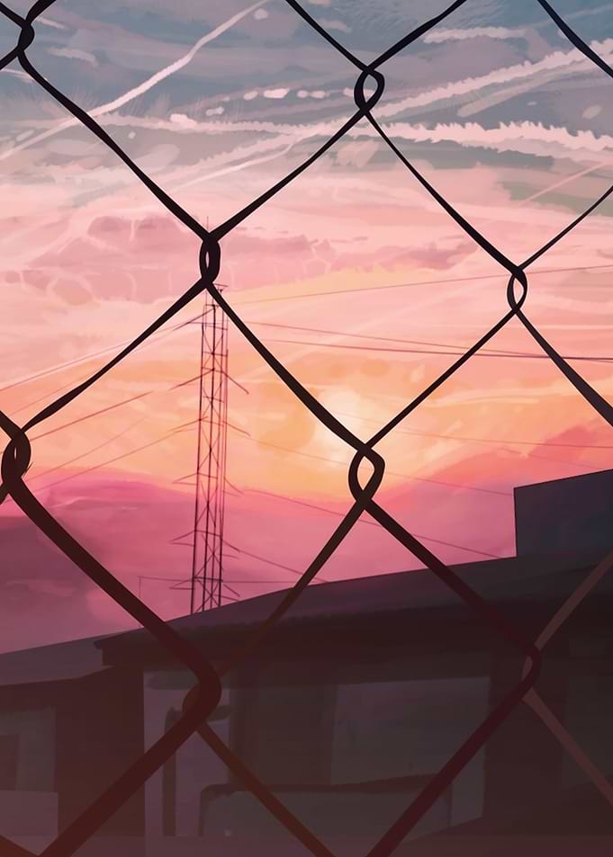 Fence Sunset Multiplate 4