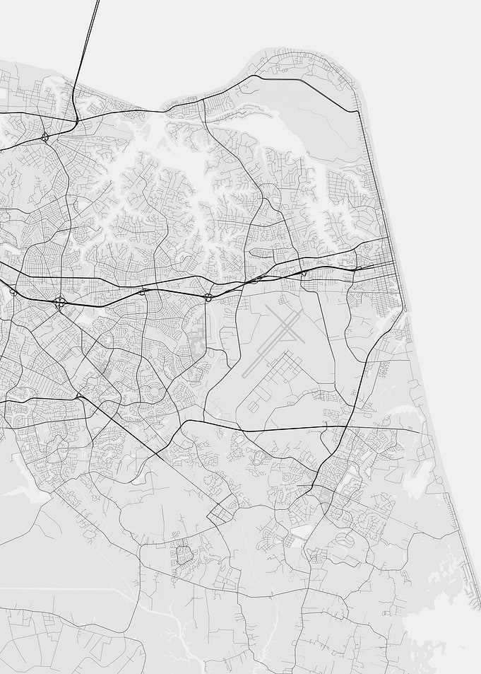 Virginia Beach USA Map