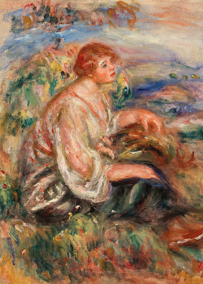 Woman in Tulle Blouse