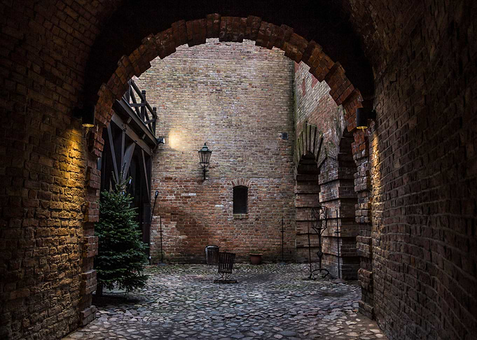 Medieval courtyard