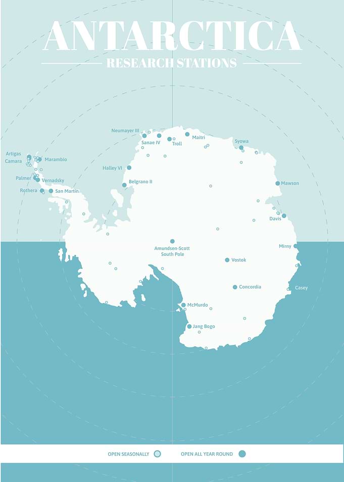 Antarctica Research Map