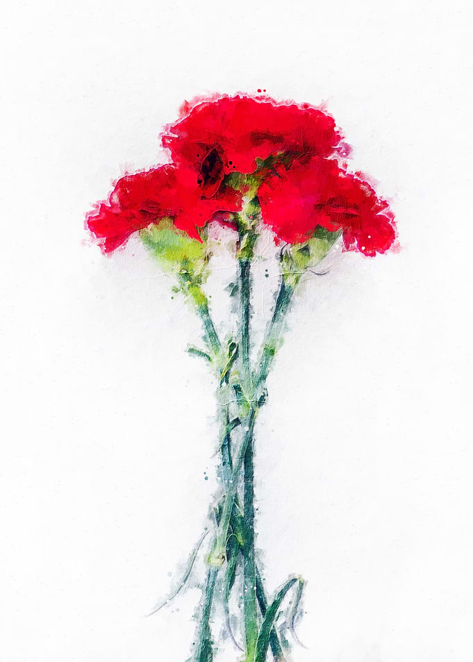 Abstract Flower Painting