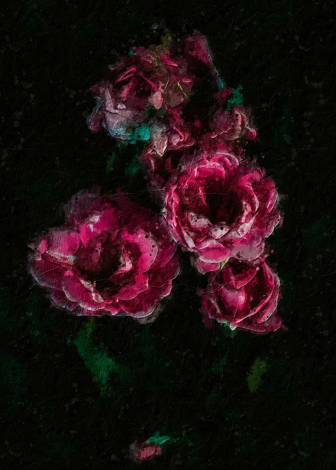Abstract Flower Painting