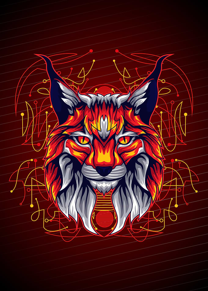 RED CARACAL CAT