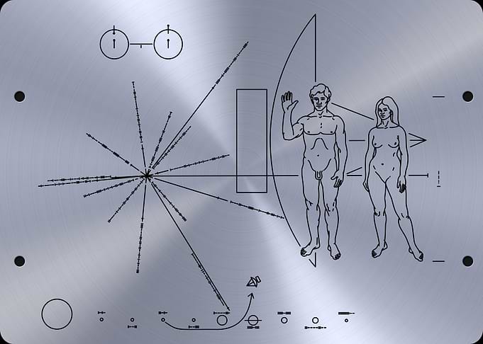 NASA plaque Pioneer 10