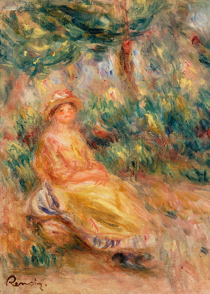 Woman in Pink and Yellow