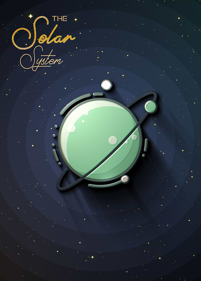 URANUS SOLAR SYSTEM FLAT