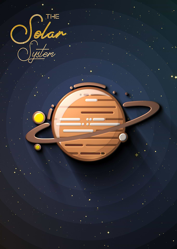 SATURN SOLAR SYSTEM FLAT