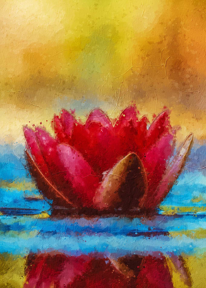 Abstract Flower Painting
