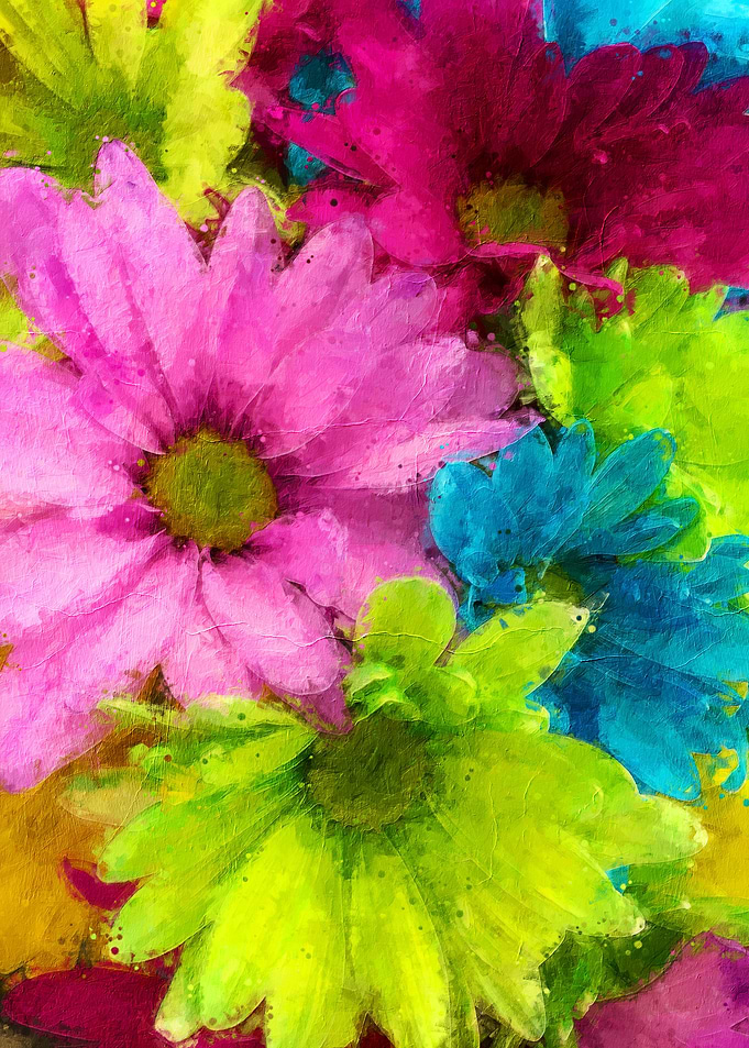 Abstract Flower Painting