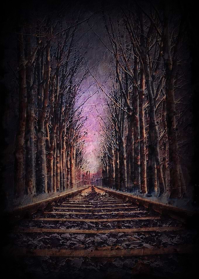 Abstract Railroad Painting