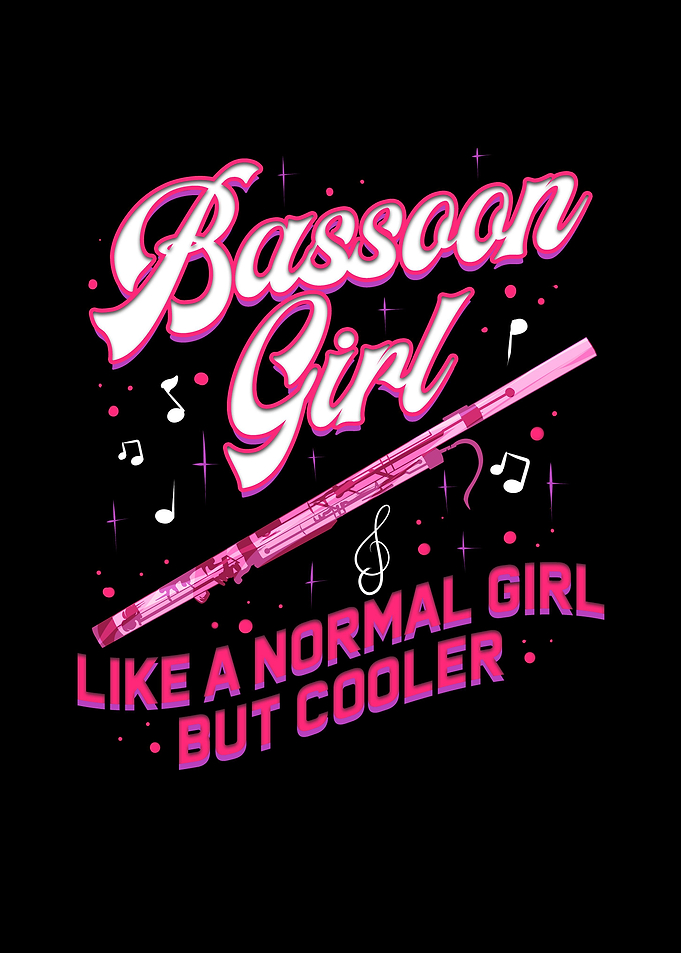 Bassoon Girl Funny Pun