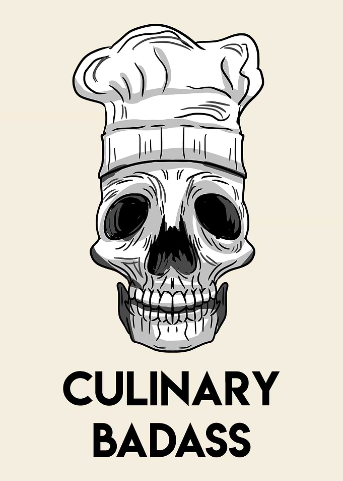 Culinary Badass Skull