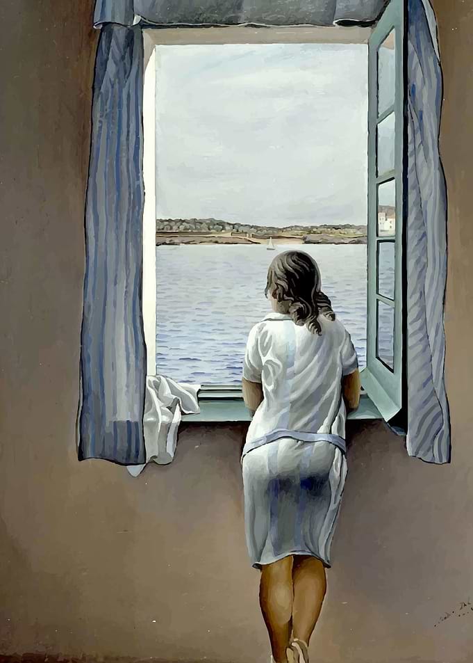 Girl at the window Dali